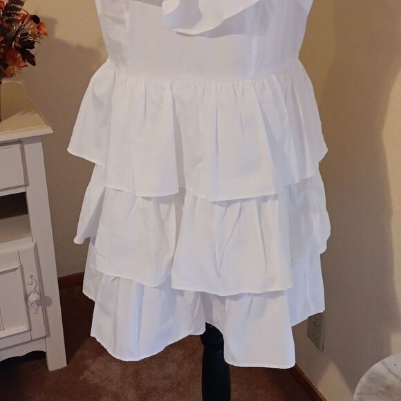 NWT A New Day White Ruffled Dress Coastal Cowgirl,  Soft Girl, Tomato Girl - Picture 3 of 11